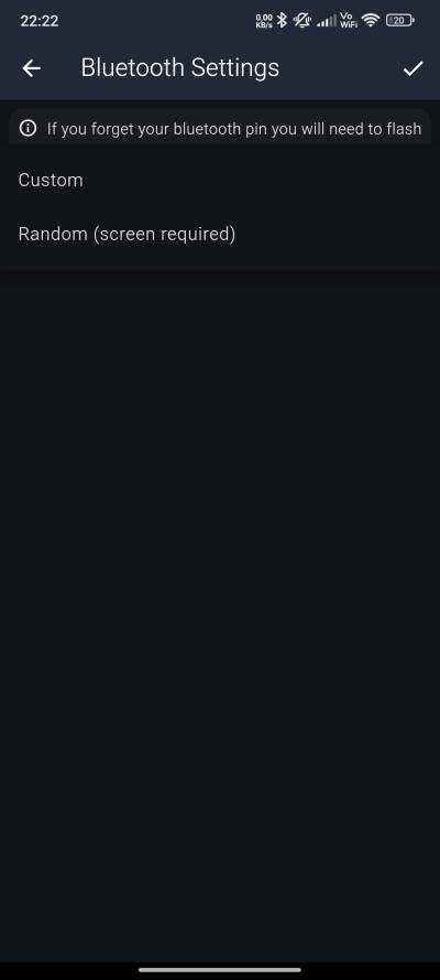 MeshCore App Einstellungen Bluetooth Pin